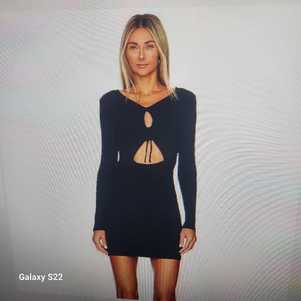 Steve Madden Veronica Cutout Long Sleeve Minidress Green Small NWT